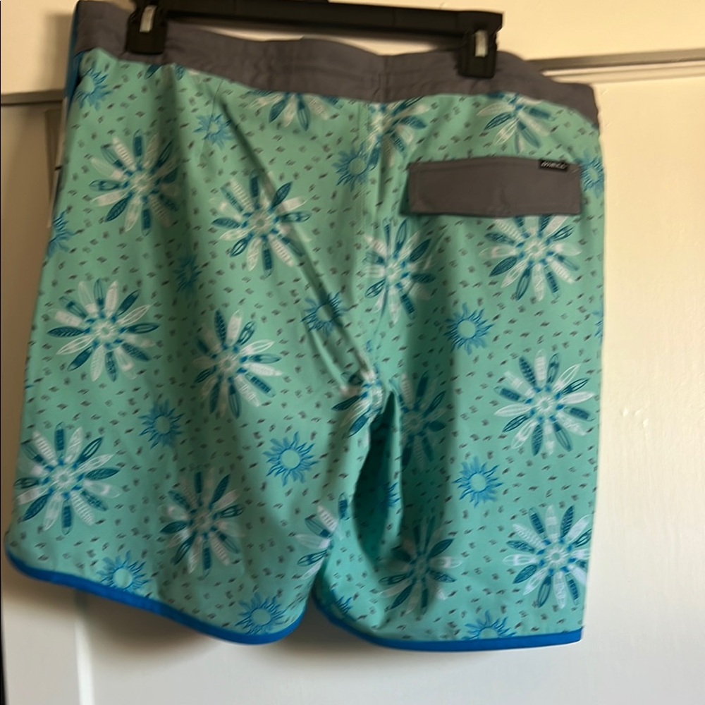 O'Neill Teal and Blue Floral Swim Shorts
